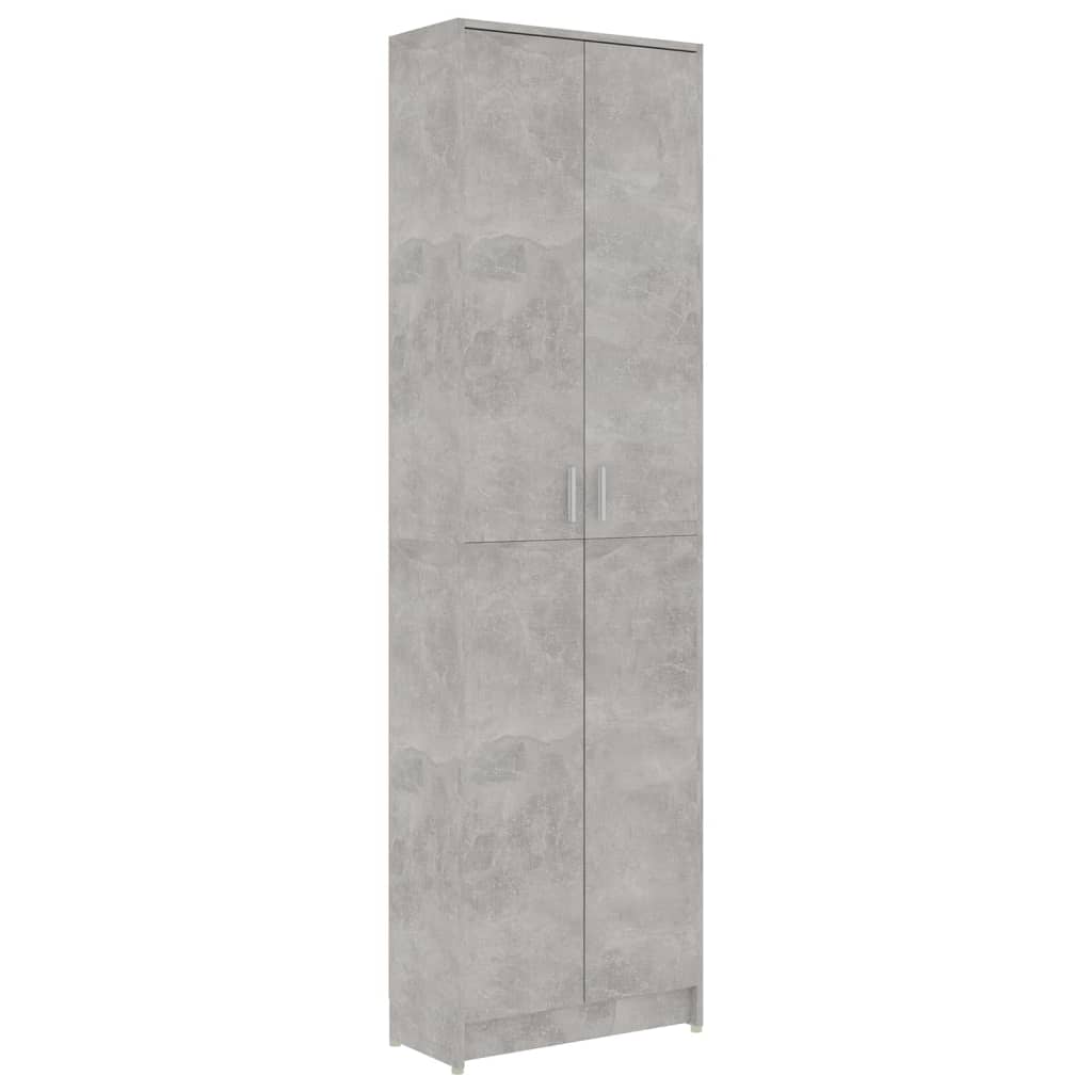 Gangkast 55x25x189 cm bewerkt hout betongrijs is nu te koop bij PeponiXL, paradijselijk wonen!