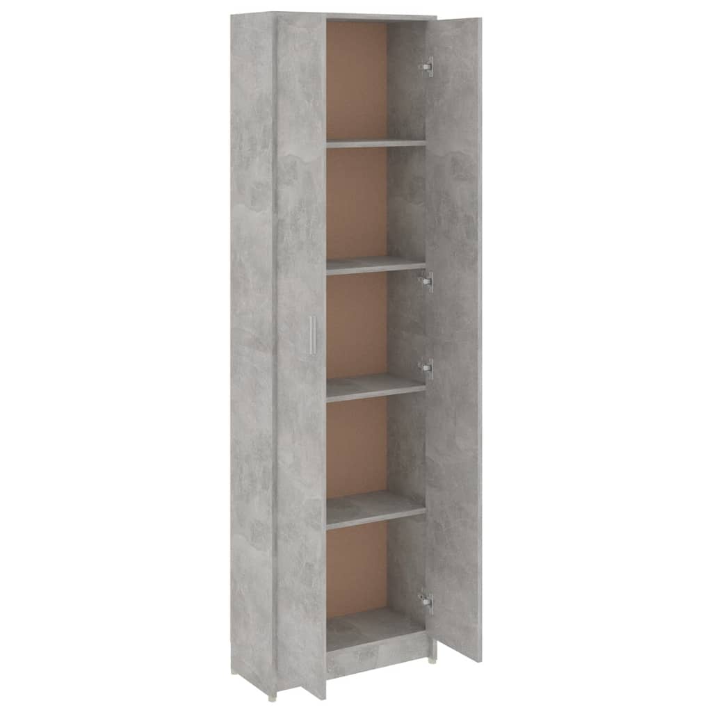 Gangkast 55x25x189 cm bewerkt hout betongrijs is nu te koop bij PeponiXL, paradijselijk wonen!