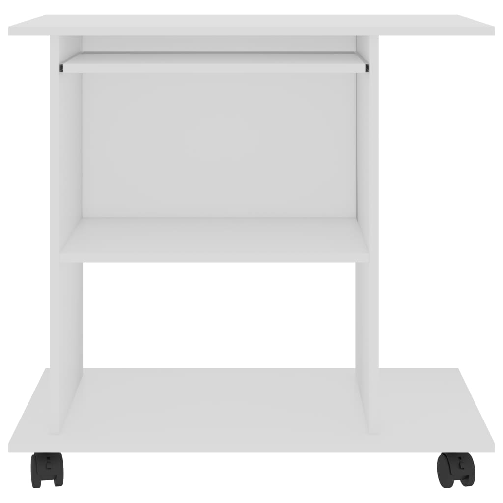 Computerbureau 80x50x75 cm bewerkt hout wit is nu te koop bij PeponiXL, paradijselijk wonen!