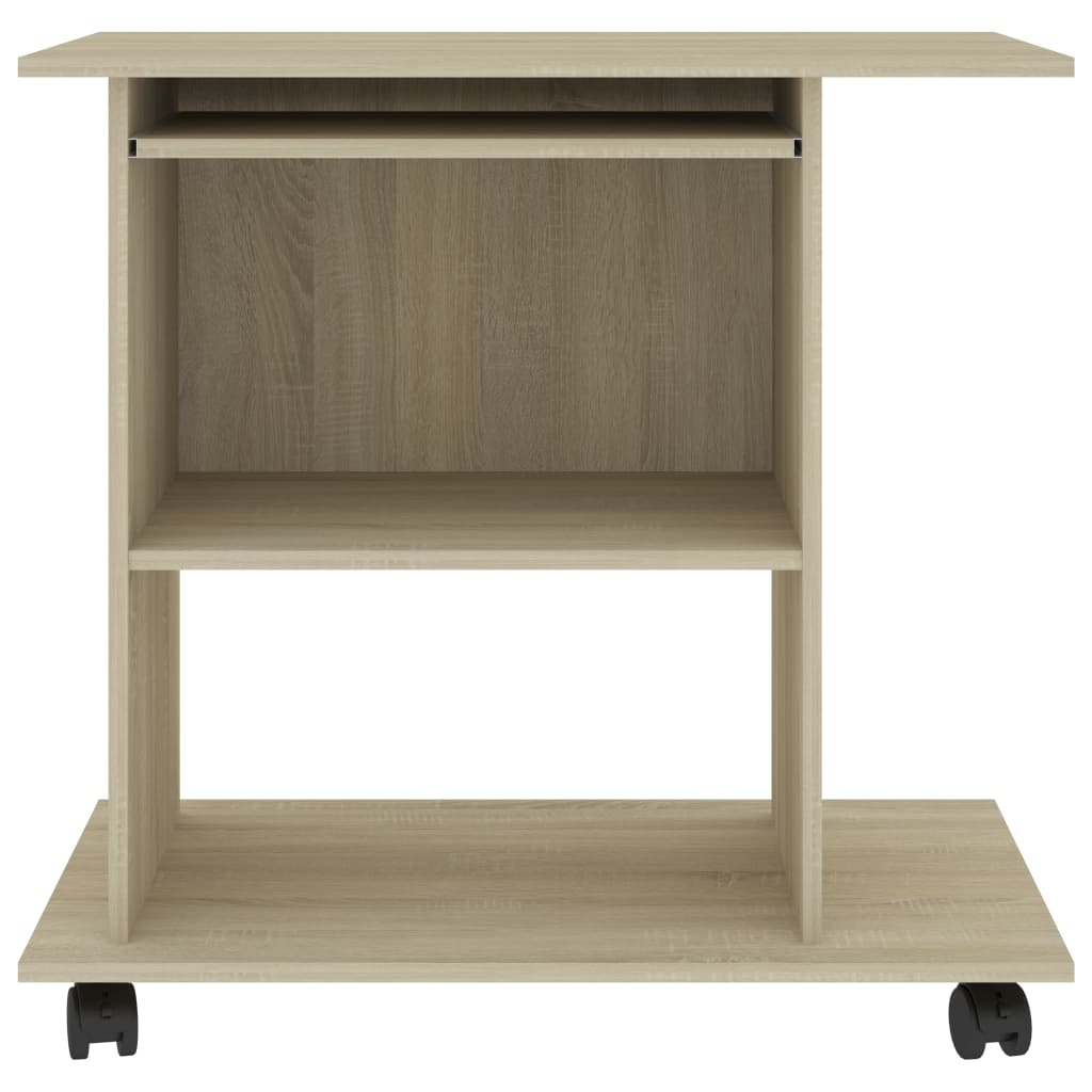 Computerbureau 80x50x75 cm bewerkt hout sonoma eikenkleurig is nu te koop bij PeponiXL, paradijselijk wonen!