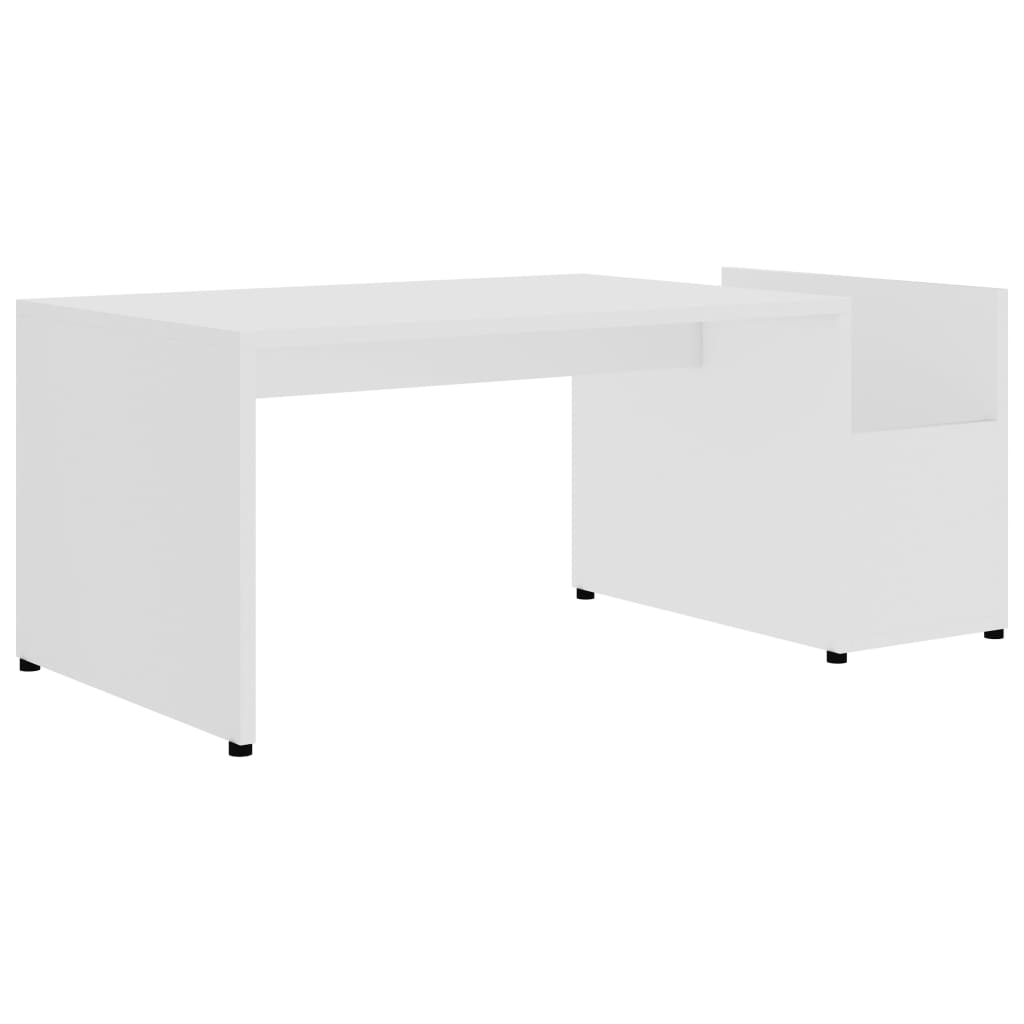 Salontafel 90x45x35 cm bewerkt hout wit is nu te koop bij PeponiXL, paradijselijk wonen!