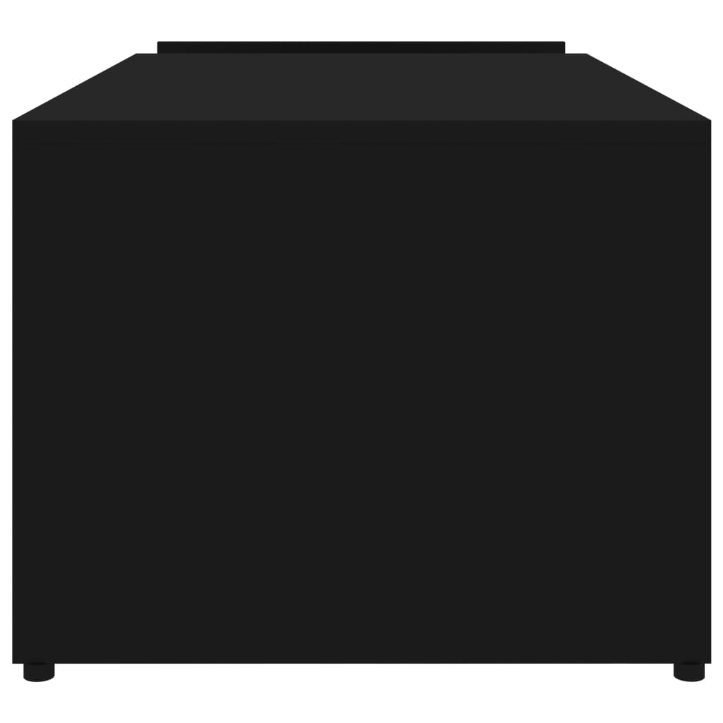 Salontafel 90x45x35 cm bewerkt hout zwart is nu te koop bij PeponiXL, paradijselijk wonen!