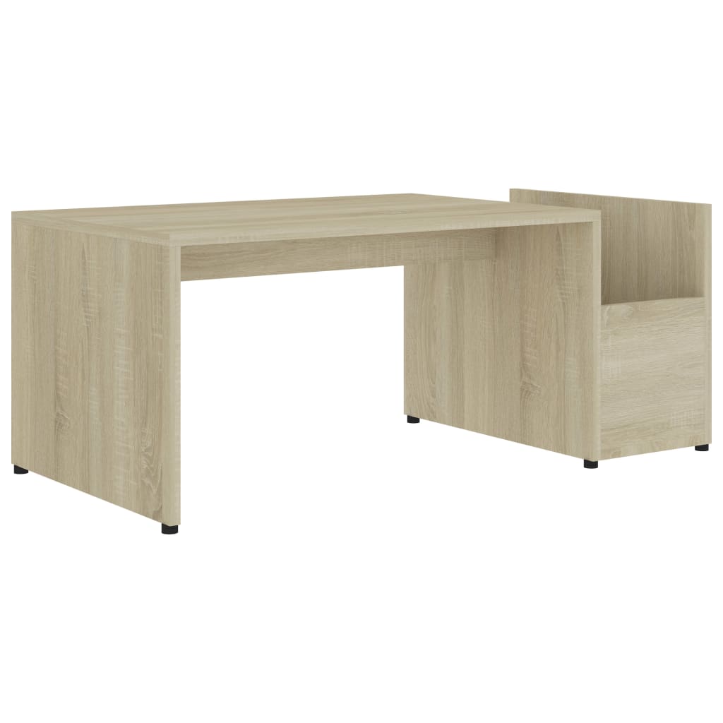 Salontafel 90x45x35 cm bewerkt hout sonoma eikenkleurig is nu te koop bij PeponiXL, paradijselijk wonen!