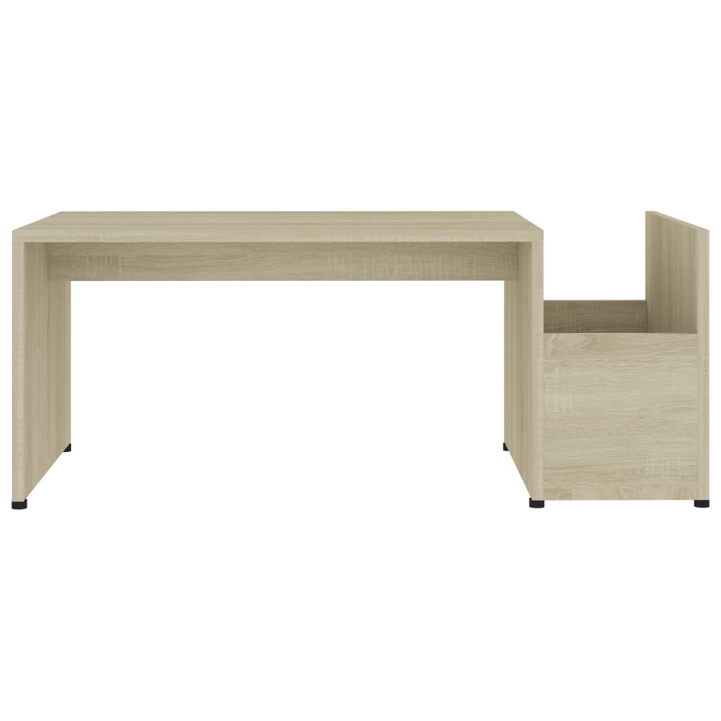 Salontafel 90x45x35 cm bewerkt hout sonoma eikenkleurig is nu te koop bij PeponiXL, paradijselijk wonen!