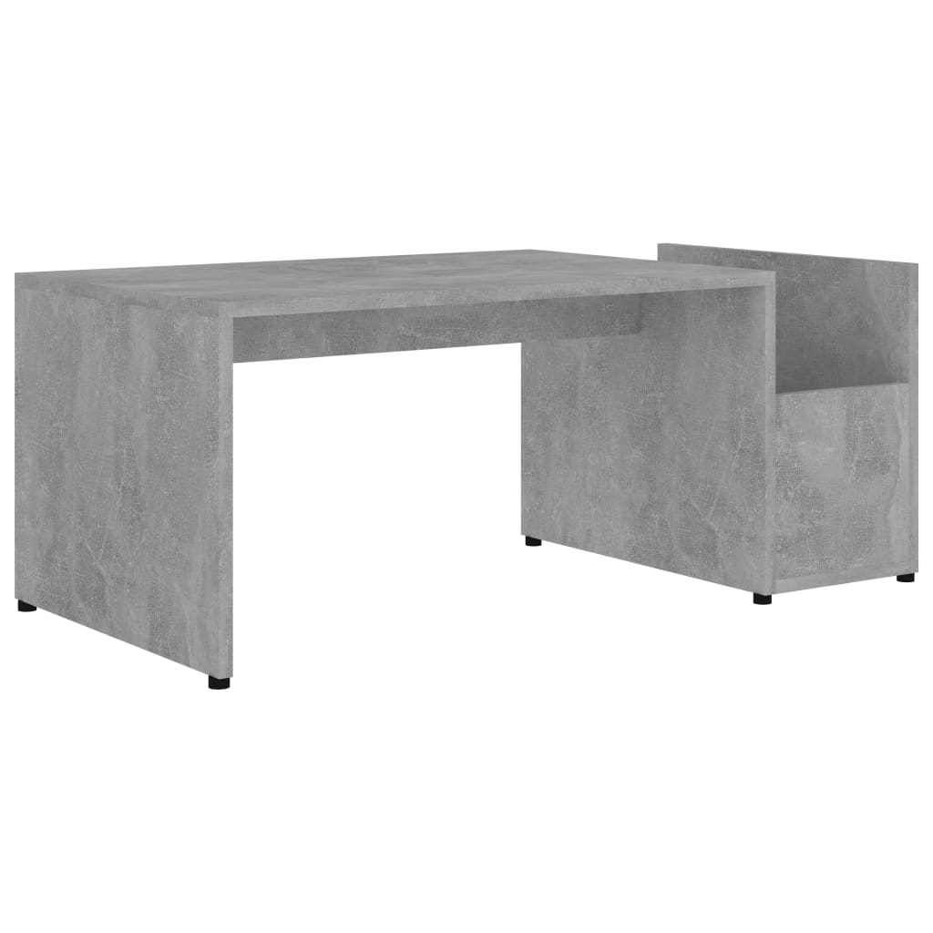 Salontafel 90x45x35 cm bewerkt hout betongrijs is nu te koop bij PeponiXL, paradijselijk wonen!