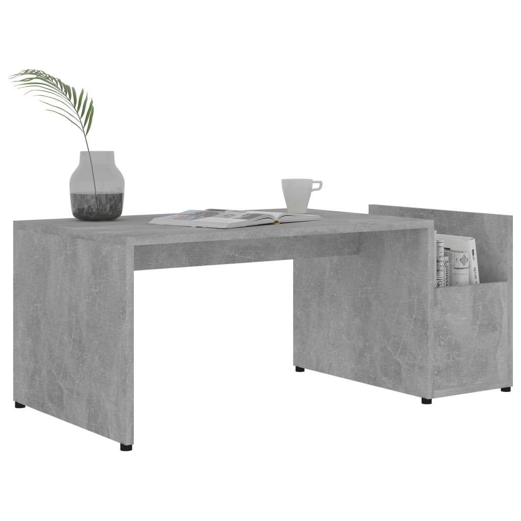 Salontafel 90x45x35 cm bewerkt hout betongrijs is nu te koop bij PeponiXL, paradijselijk wonen!