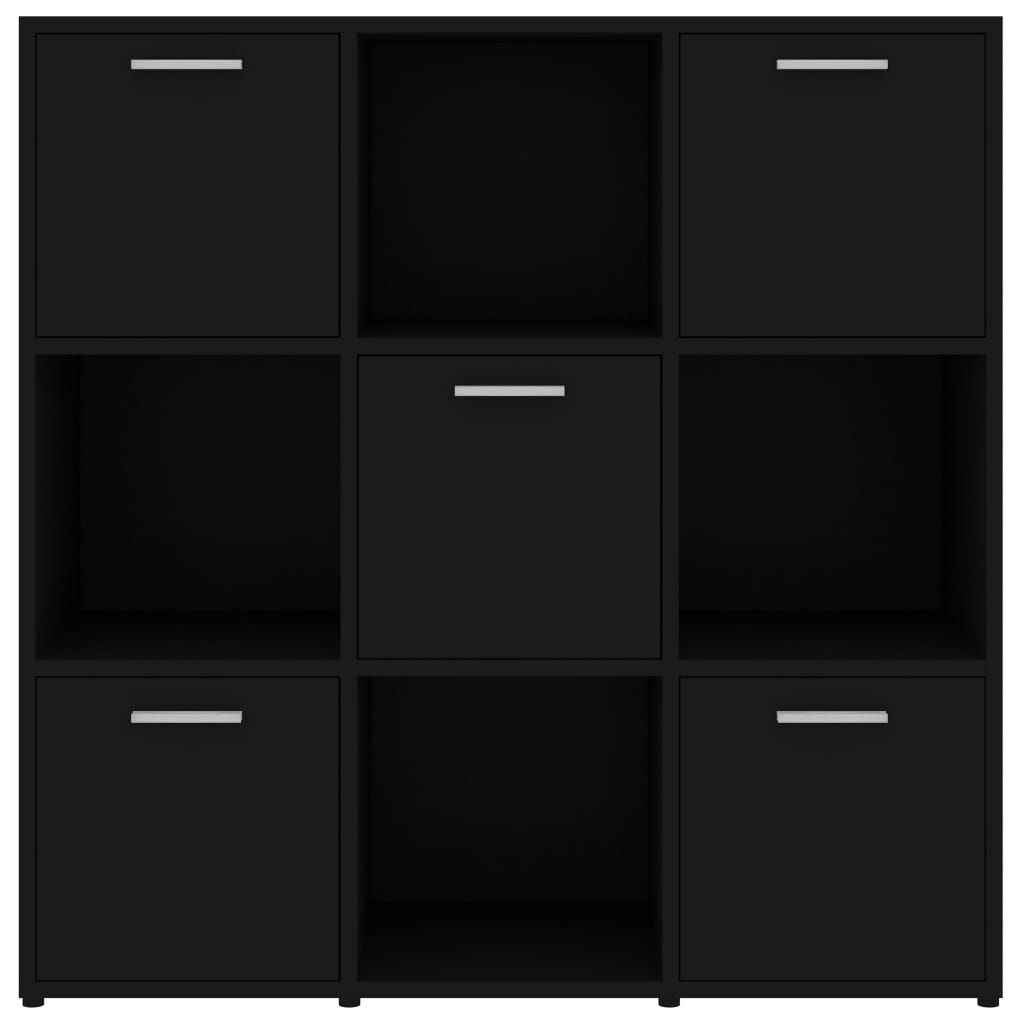 Boekenkast 90x30x90 cm bewerkt hout zwart is nu te koop bij PeponiXL, paradijselijk wonen!