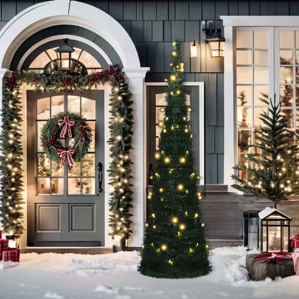 Kunstkerstboom met verlichting pop-up 150 cm groen is nu te koop bij PeponiXL, paradijselijk wonen!