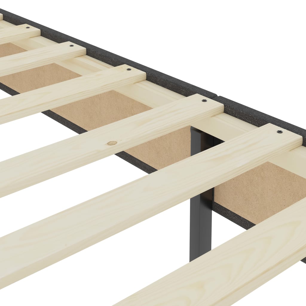 Boxspring stof donkergrijs 200x200 cm is nu te koop bij PeponiXL, paradijselijk wonen!