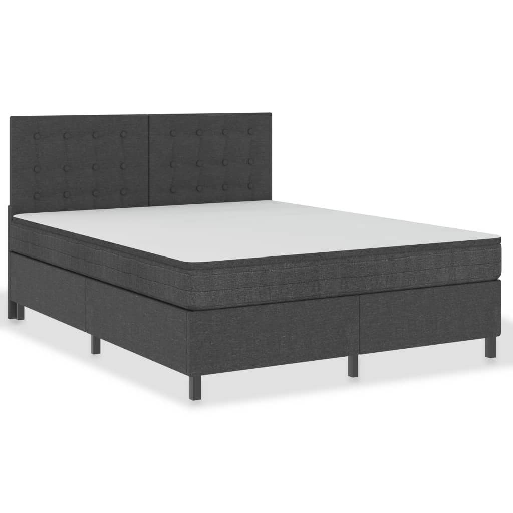 Boxspring stof donkergrijs 160x200 cm is nu te koop bij PeponiXL, paradijselijk wonen!