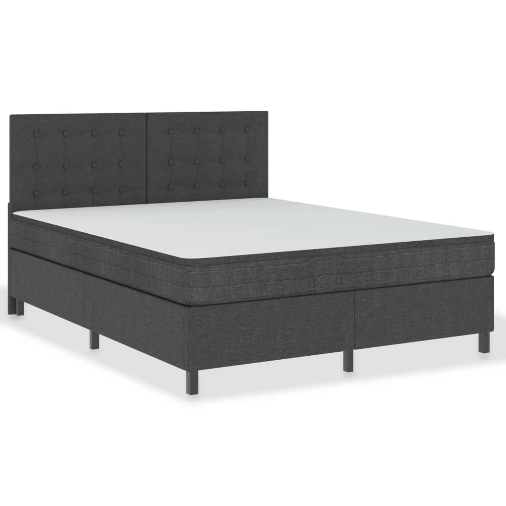 Boxspring stof donkergrijs 180x200 cm is nu te koop bij PeponiXL, paradijselijk wonen!