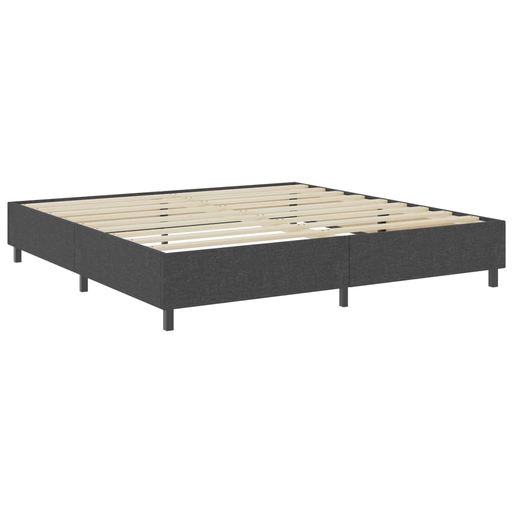 Boxspring stof donkergrijs 200x200 cm is nu te koop bij PeponiXL, paradijselijk wonen!