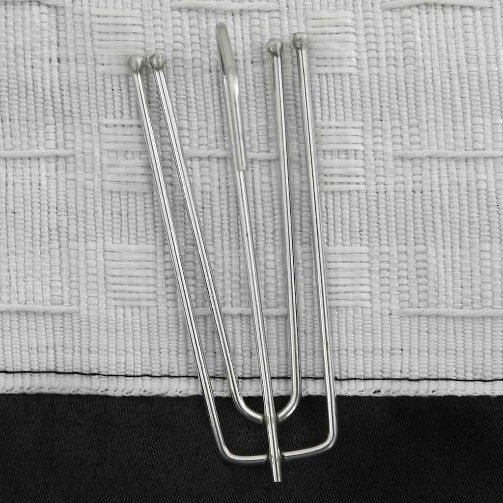 Gordijn linnen-look verduisterend met haken 290x245 cm zwart is nu te koop bij PeponiXL, paradijselijk wonen!