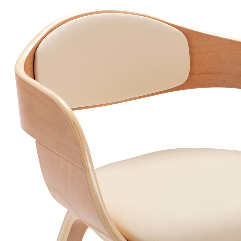 Eetkamerstoelen 4 st gebogen hout en kunstleer is nu te koop bij PeponiXL, paradijselijk wonen!