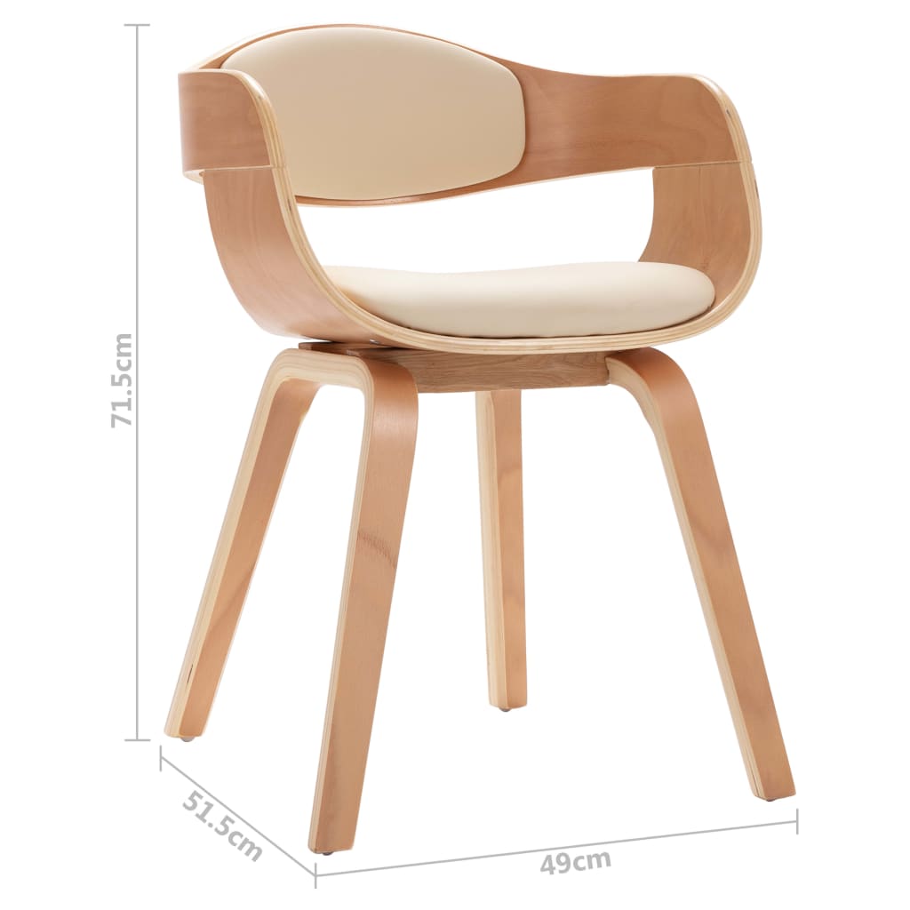 Eetkamerstoelen 4 st gebogen hout en kunstleer is nu te koop bij PeponiXL, paradijselijk wonen!