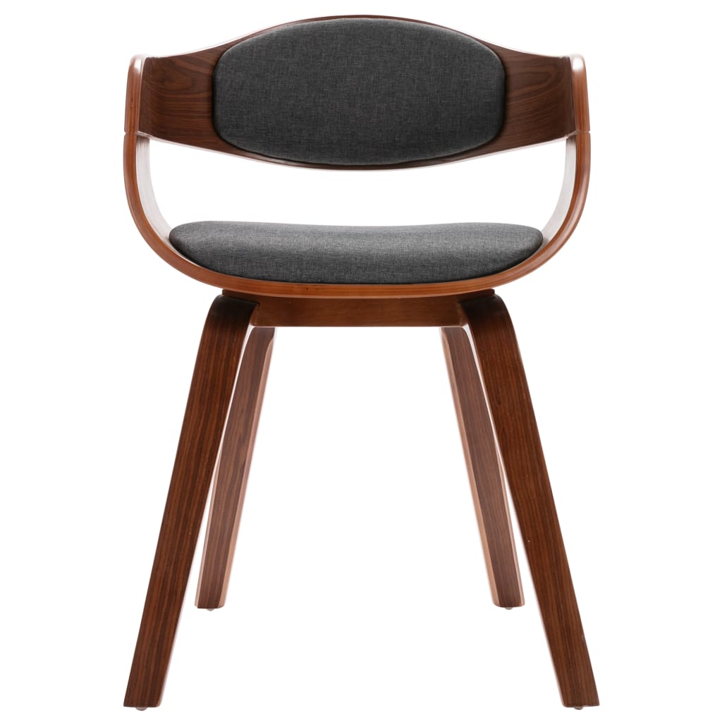 Eetkamerstoelen 6 st gebogen hout en stof grijs is nu te koop bij PeponiXL, paradijselijk wonen!