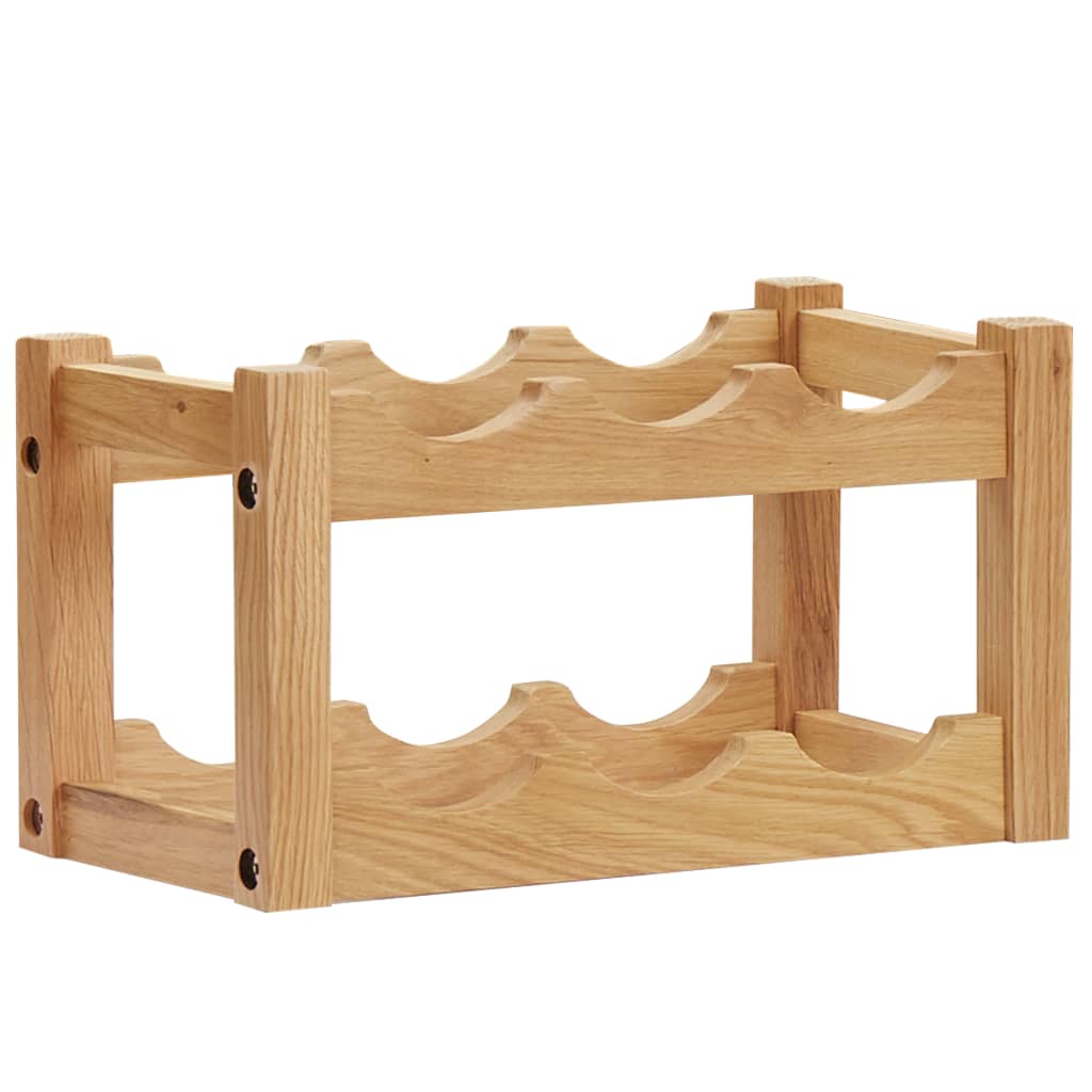 Wijnrek voor 6 flessen 37x21x21 cm massief eikenhout is nu te koop bij PeponiXL, paradijselijk wonen!