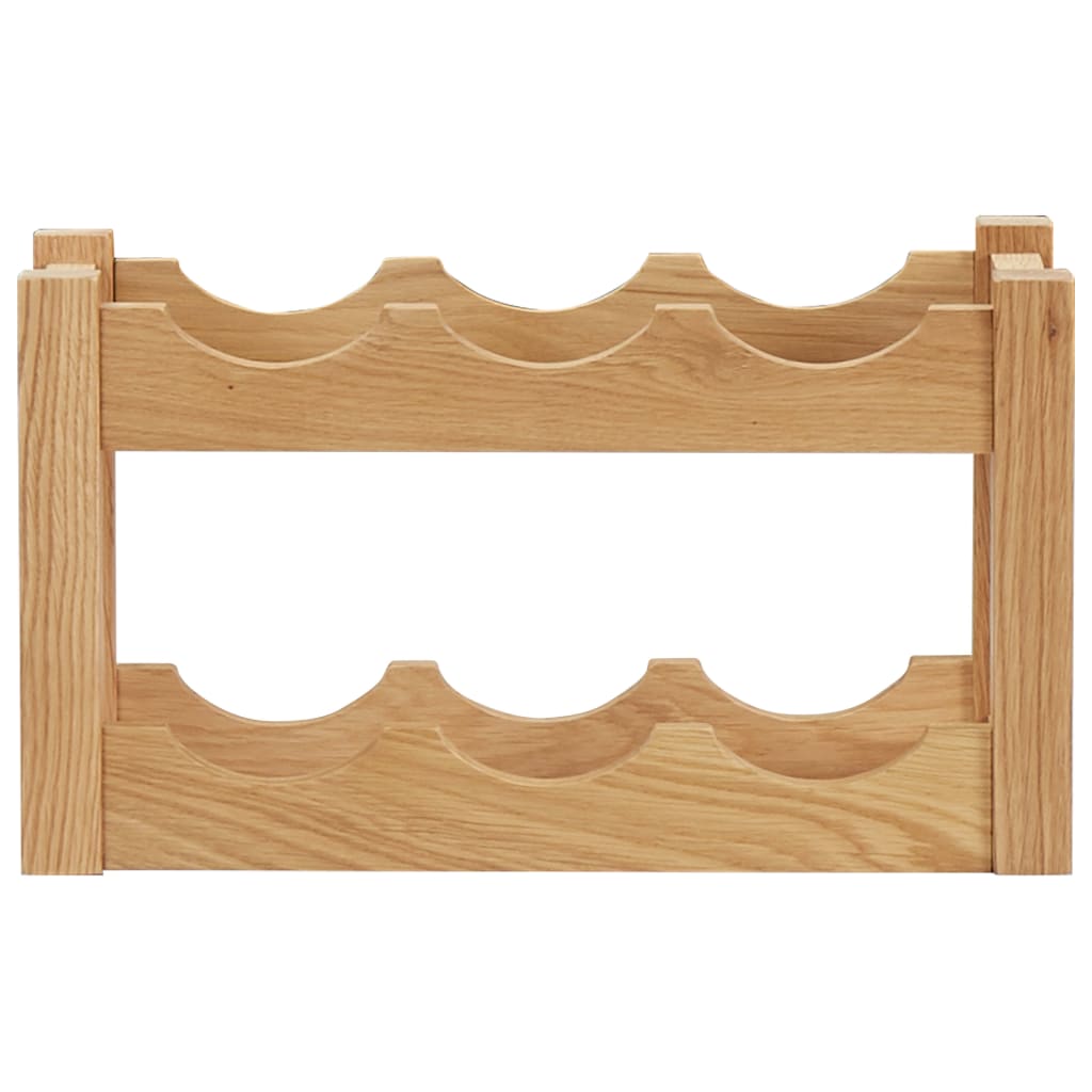 Wijnrek voor 6 flessen 37x21x21 cm massief eikenhout is nu te koop bij PeponiXL, paradijselijk wonen!