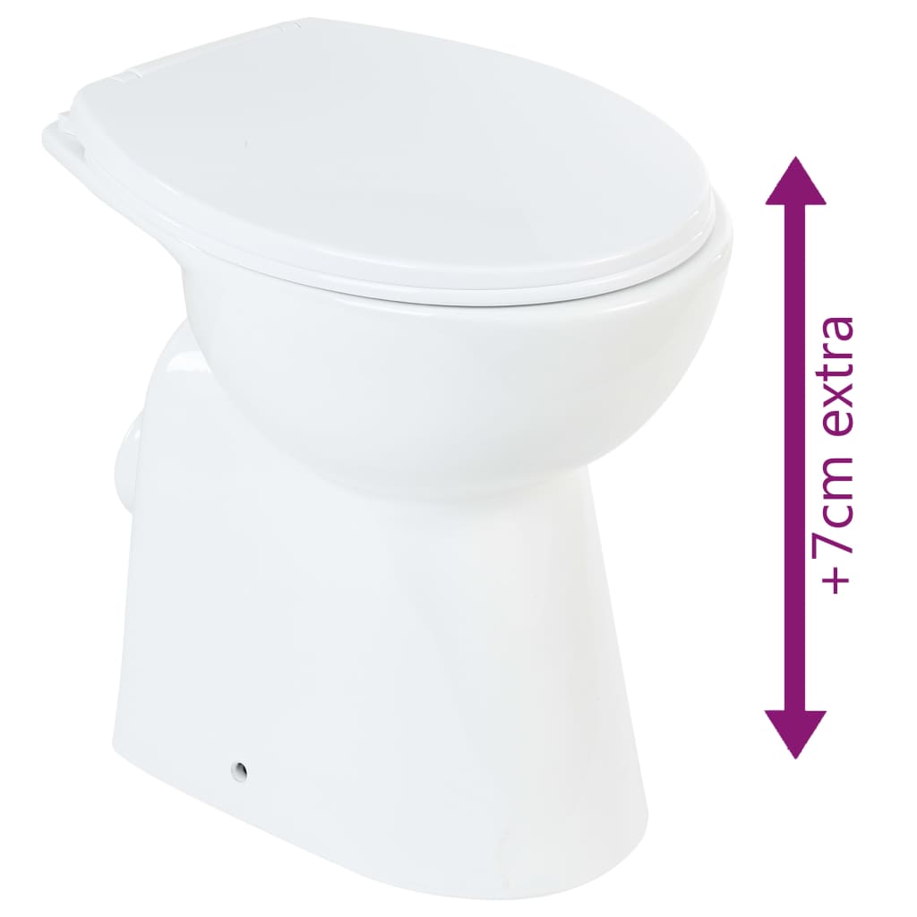 Randloos Toilet 7 cm extra hoogte soft-close keramiek wit is nu te koop bij PeponiXL, paradijselijk wonen!
