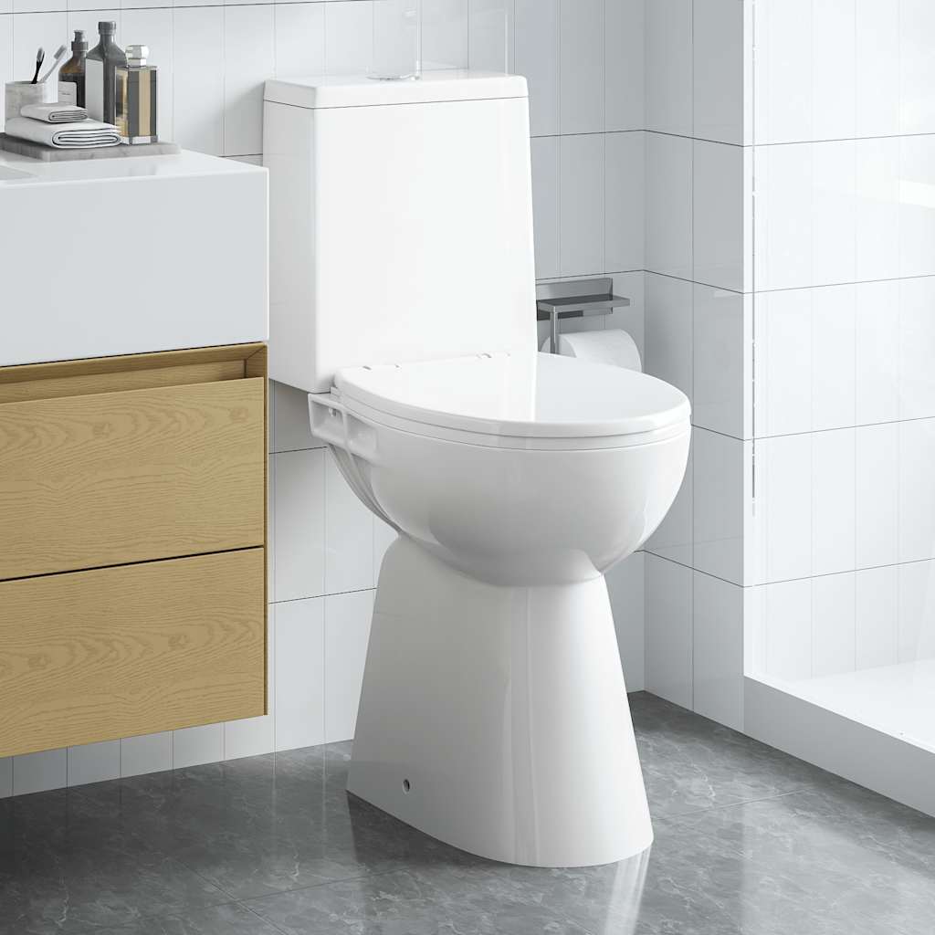 Randloos Toilet 7 cm extra hoogte soft-close keramiek wit is nu te koop bij PeponiXL, paradijselijk wonen!