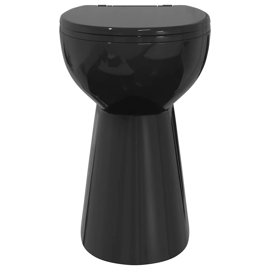 Randloos Toilet 7 cm extra hoogte soft-close keramiek zwart is nu te koop bij PeponiXL, paradijselijk wonen!