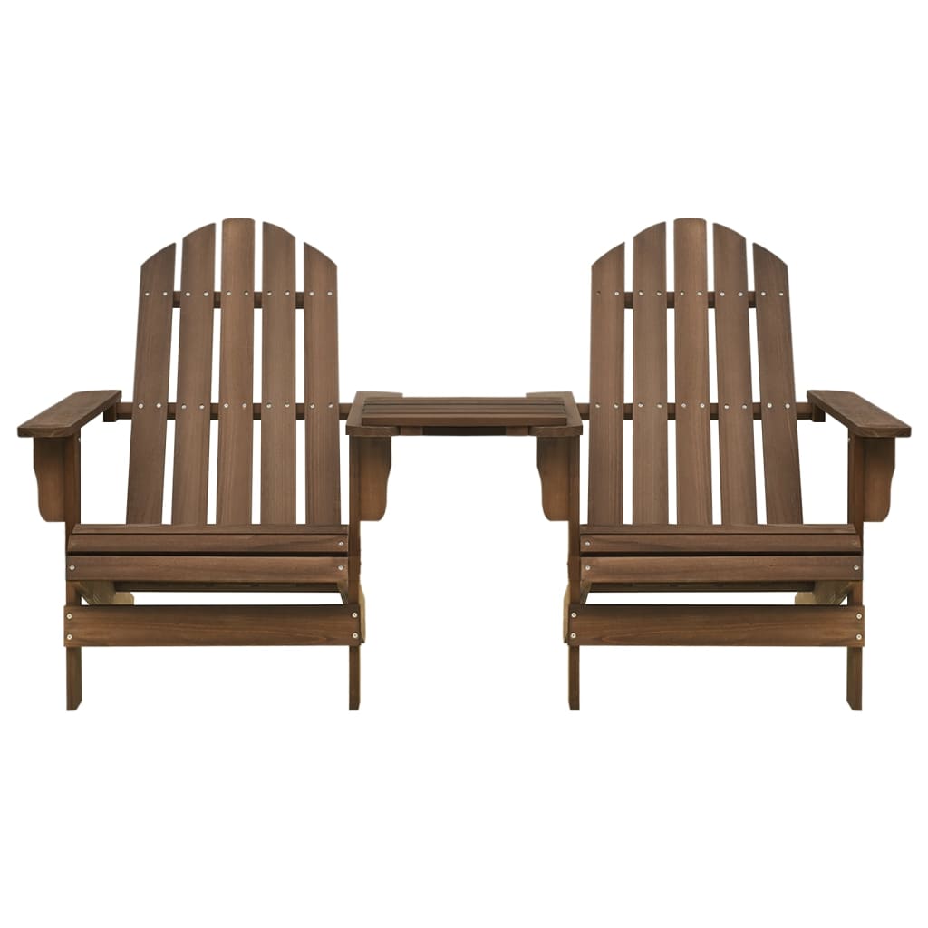Tuinstoelen Adirondack met tafeltje massief vurenhout bruin is nu te koop bij PeponiXL, paradijselijk wonen!