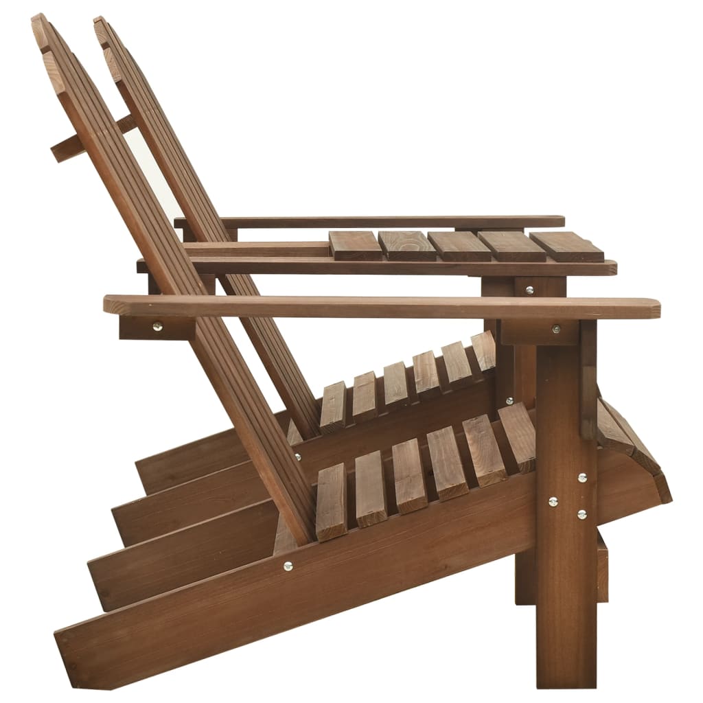 Tuinstoelen Adirondack met tafeltje massief vurenhout bruin is nu te koop bij PeponiXL, paradijselijk wonen!