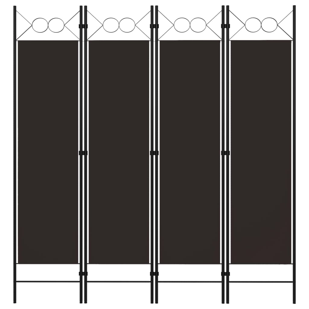 Kamerscherm met 4 panelen 160x180 cm bruin is nu te koop bij PeponiXL, paradijselijk wonen!