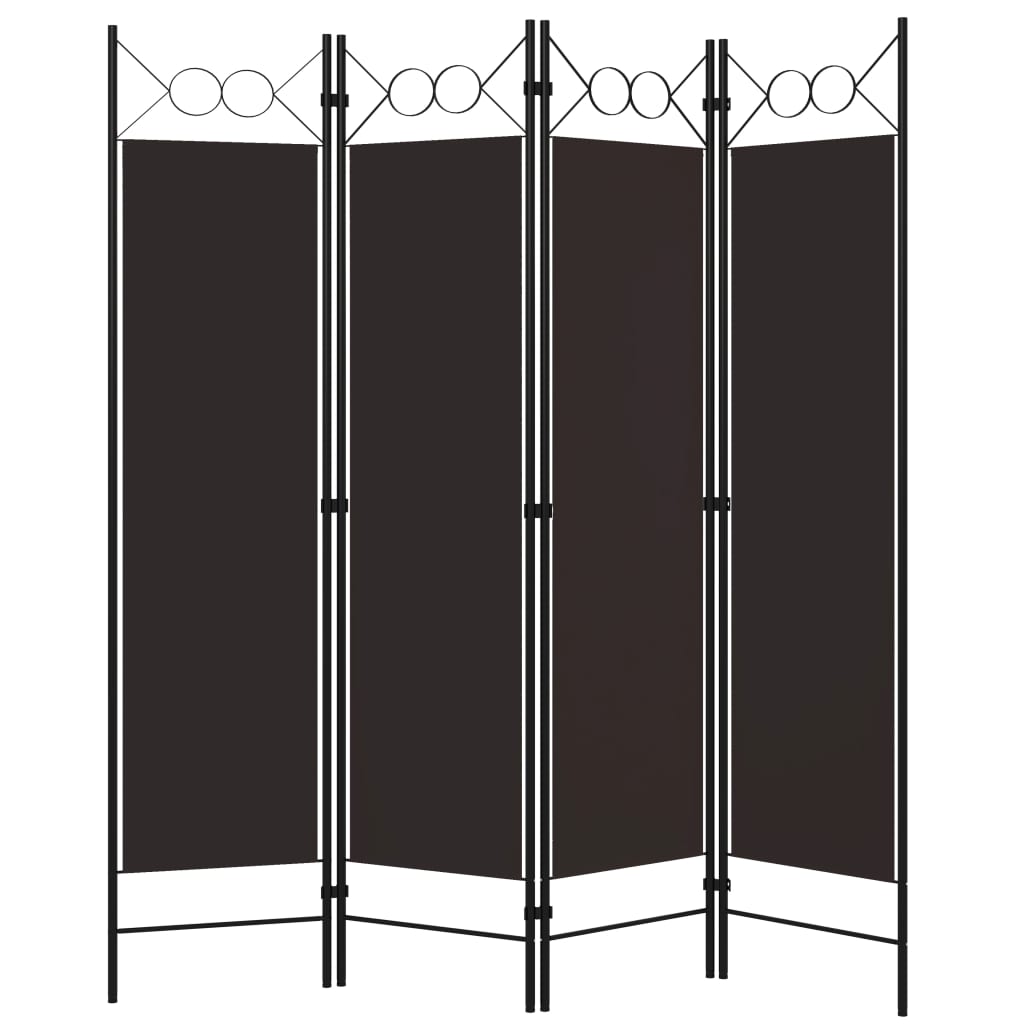 Kamerscherm met 4 panelen 160x180 cm bruin is nu te koop bij PeponiXL, paradijselijk wonen!