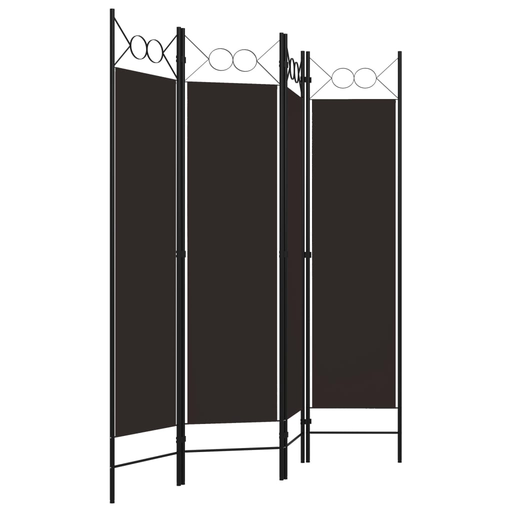 Kamerscherm met 4 panelen 160x180 cm bruin is nu te koop bij PeponiXL, paradijselijk wonen!