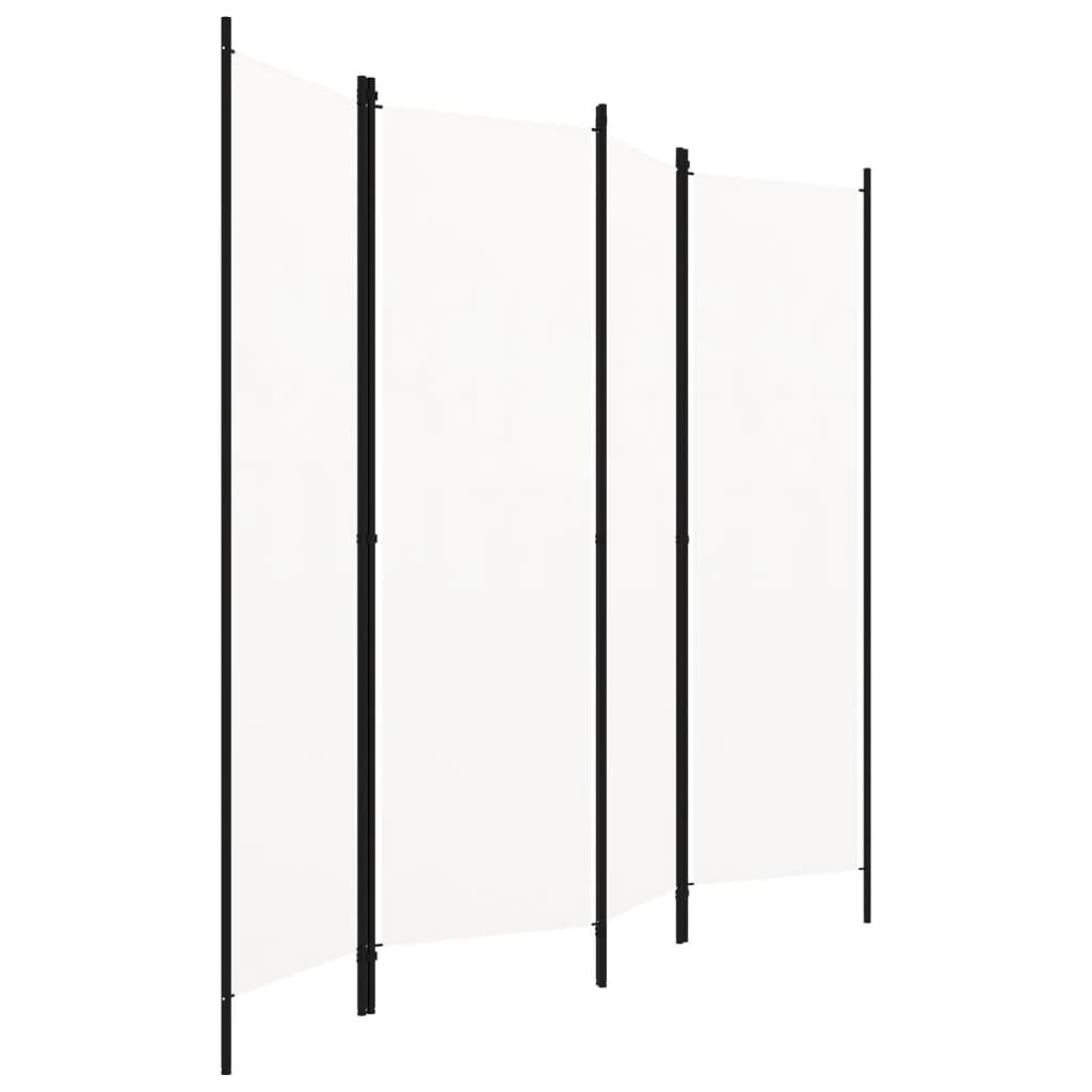 Kamerscherm met 4 panelen 200x180 cm wit is nu te koop bij PeponiXL, paradijselijk wonen!