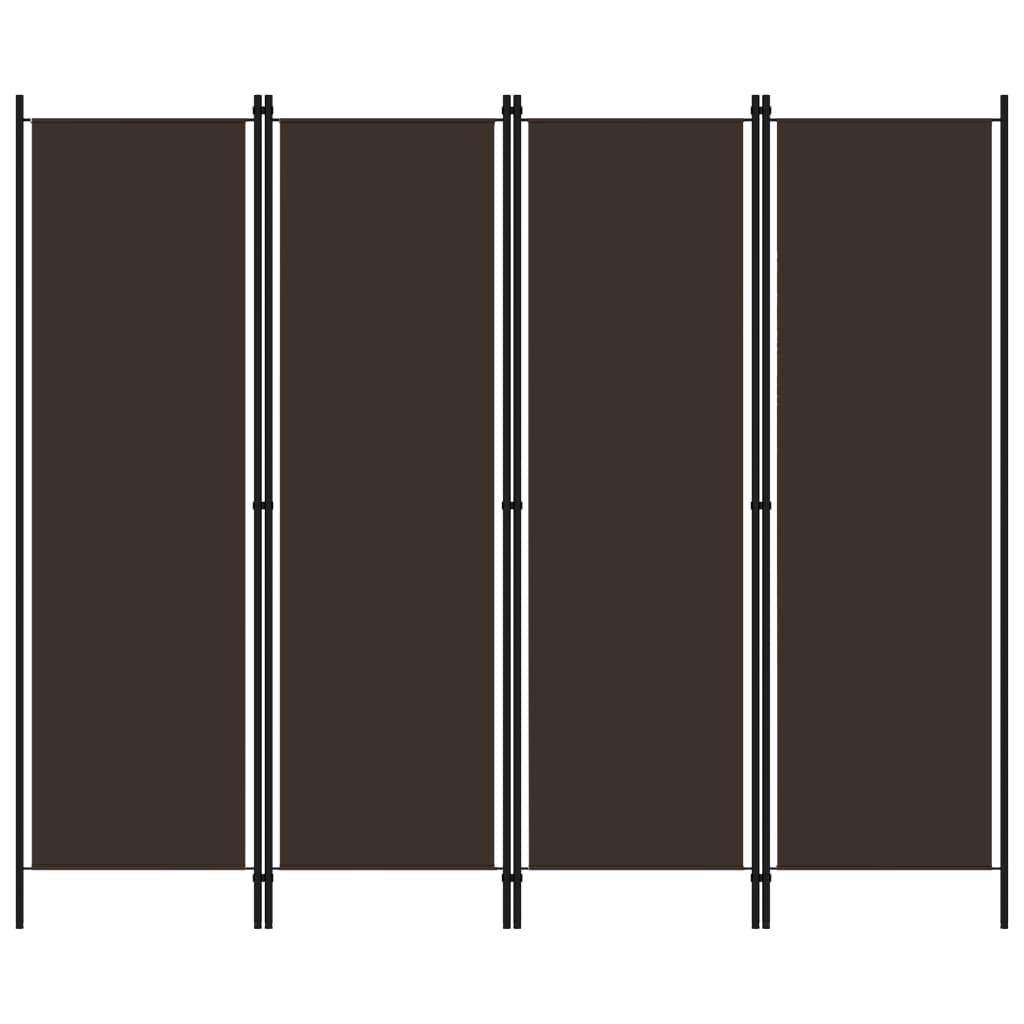 Kamerscherm met 4 panelen 200x180 cm bruin is nu te koop bij PeponiXL, paradijselijk wonen!