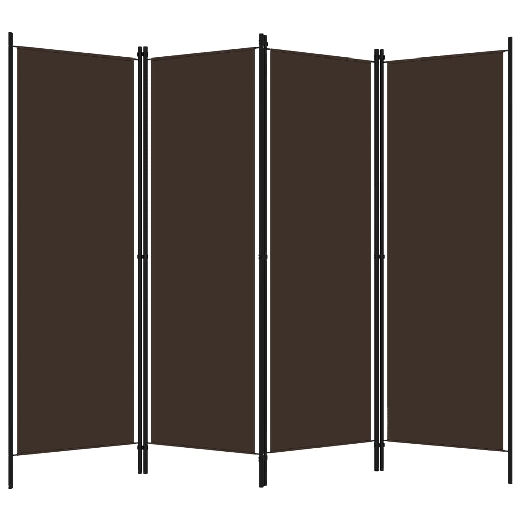 Kamerscherm met 4 panelen 200x180 cm bruin is nu te koop bij PeponiXL, paradijselijk wonen!