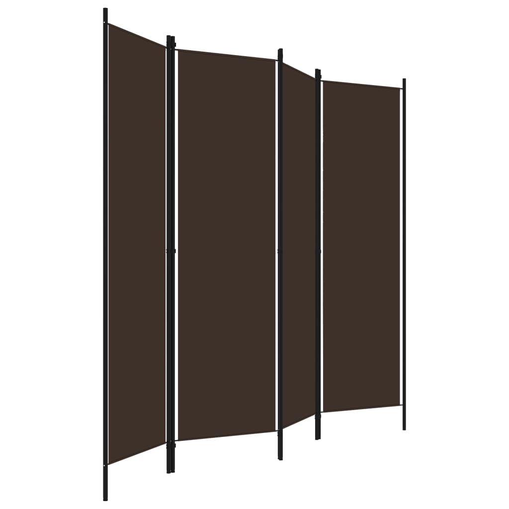 Kamerscherm met 4 panelen 200x180 cm bruin is nu te koop bij PeponiXL, paradijselijk wonen!