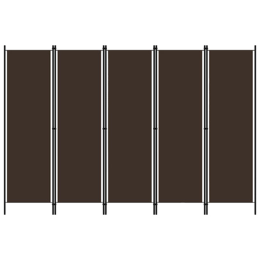 Kamerscherm met 5 panelen 250x180 cm bruin is nu te koop bij PeponiXL, paradijselijk wonen!