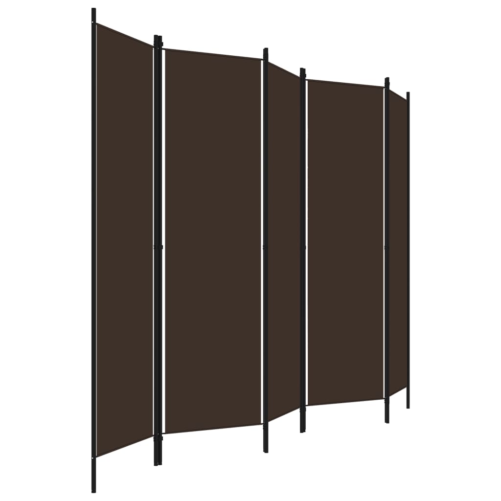 Kamerscherm met 5 panelen 250x180 cm bruin is nu te koop bij PeponiXL, paradijselijk wonen!