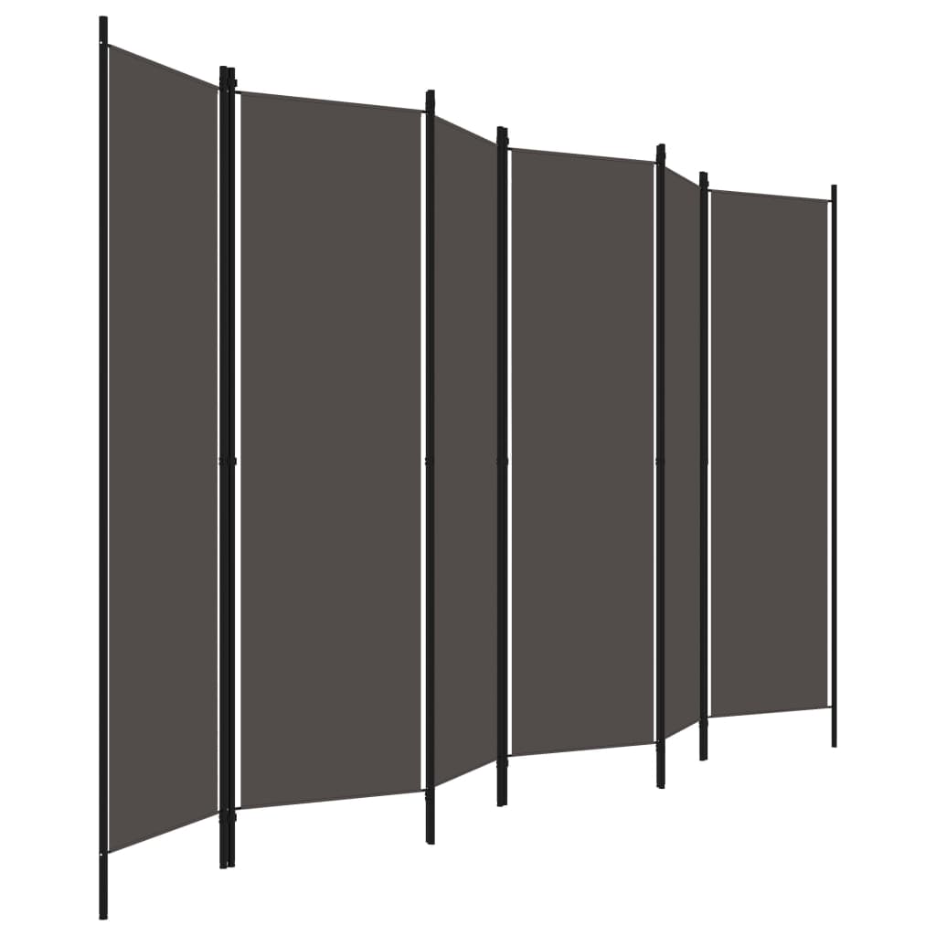 Kamerscherm met 6 panelen 300x180 cm antraciet is nu te koop bij PeponiXL, paradijselijk wonen!