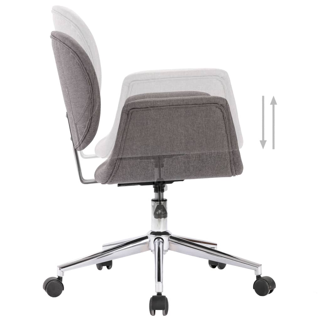 Eetkamerstoelen 4 st draaibaar stof grijs is nu te koop bij PeponiXL, paradijselijk wonen!