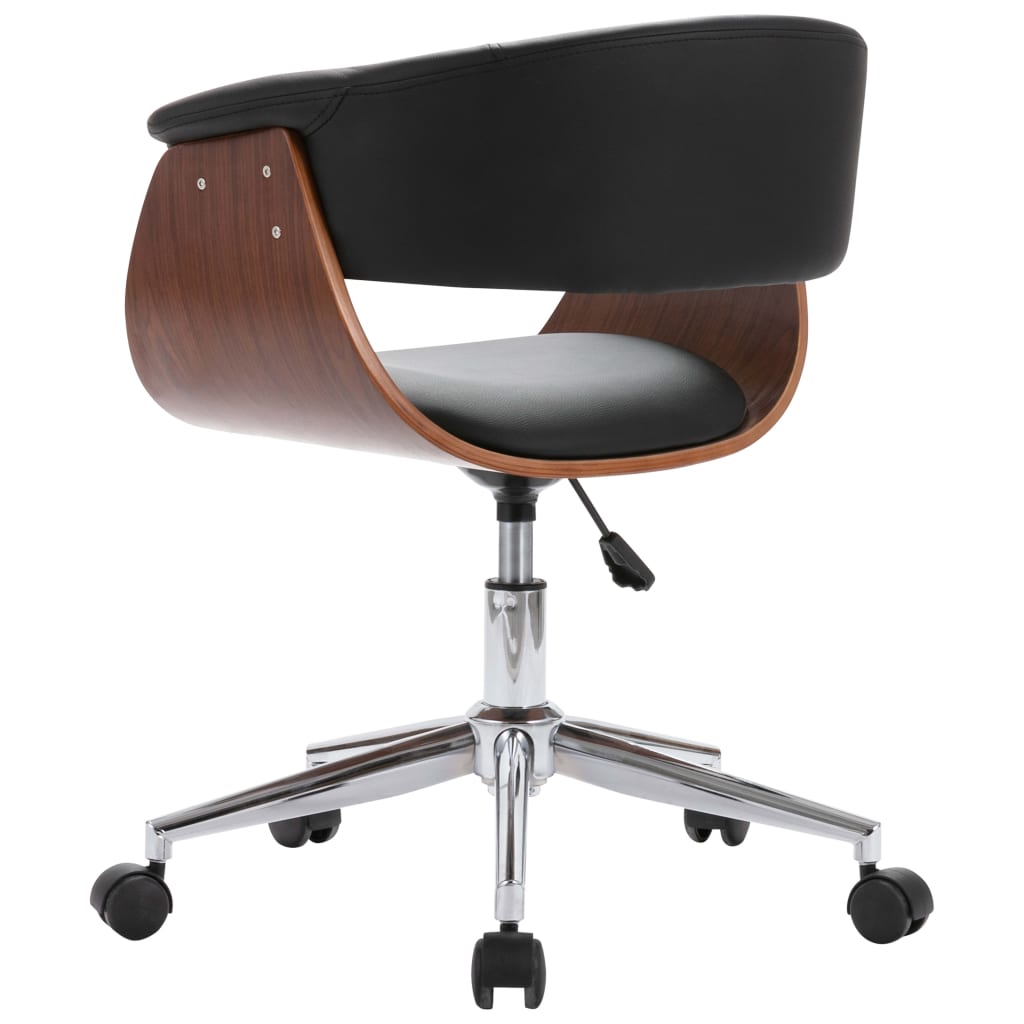 Eetkamerstoelen draaibaar 2 st kunstleer zwart is nu te koop bij PeponiXL, paradijselijk wonen!