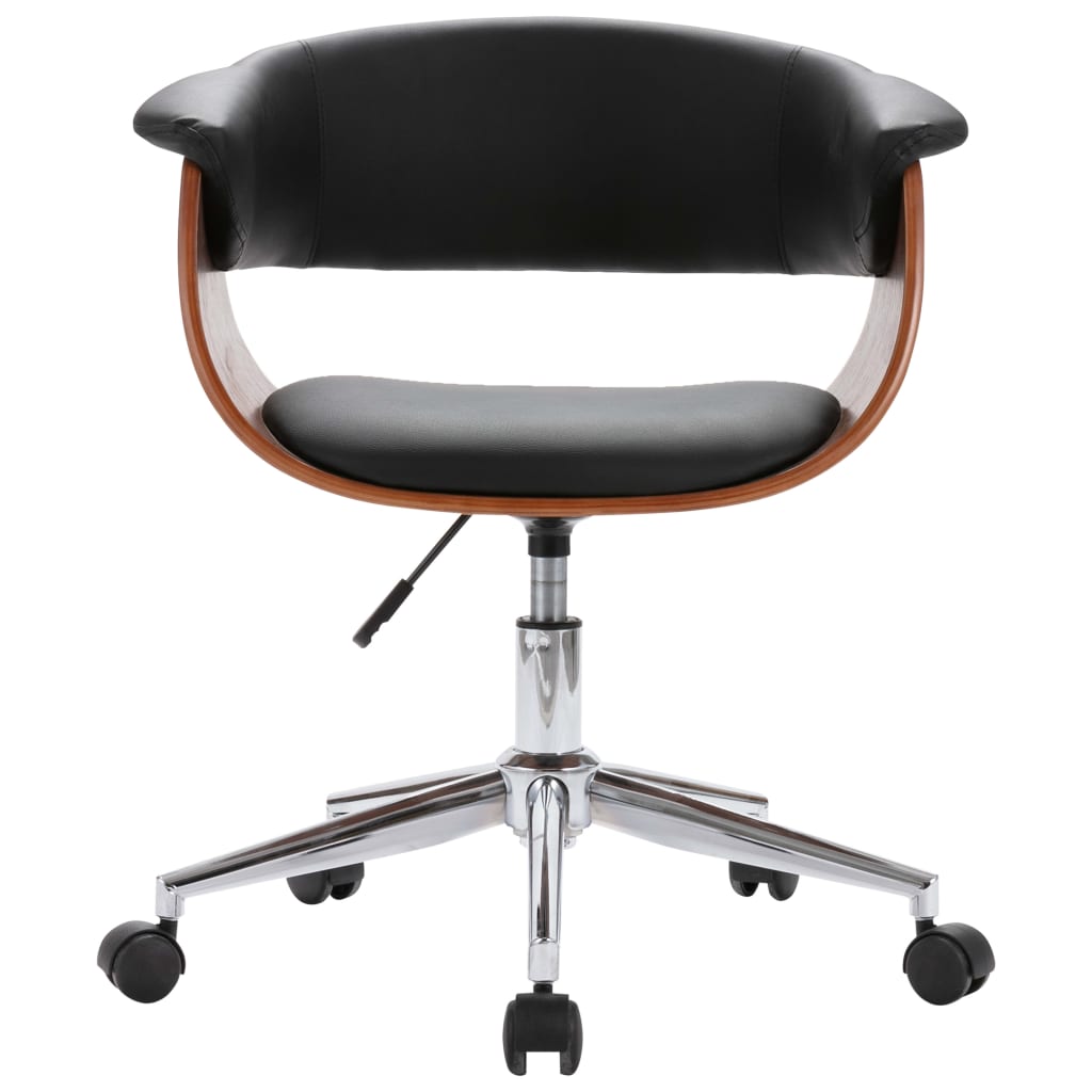Eetkamerstoelen draaibaar 4 st kunstleer zwart is nu te koop bij PeponiXL, paradijselijk wonen!