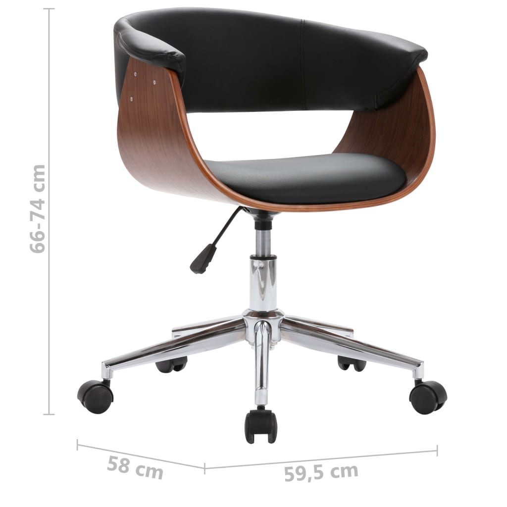 Eetkamerstoelen draaibaar 4 st kunstleer zwart is nu te koop bij PeponiXL, paradijselijk wonen!
