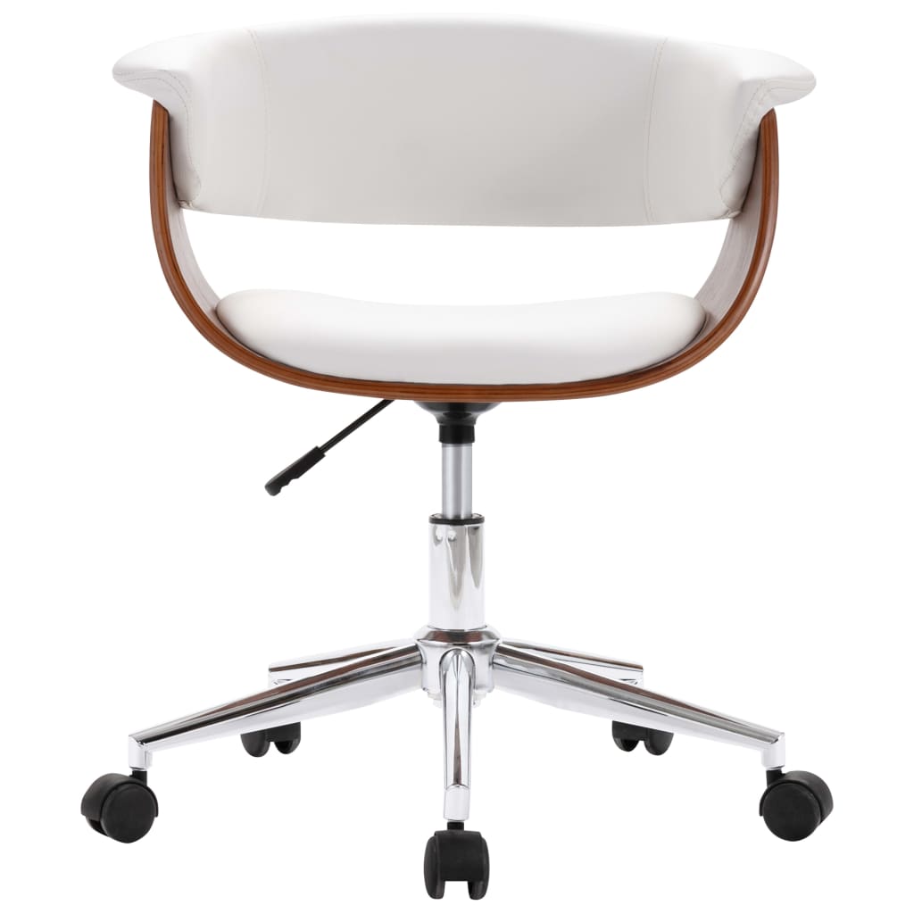 Eetkamerstoelen draaibaar 4 st kunstleer wit is nu te koop bij PeponiXL, paradijselijk wonen!