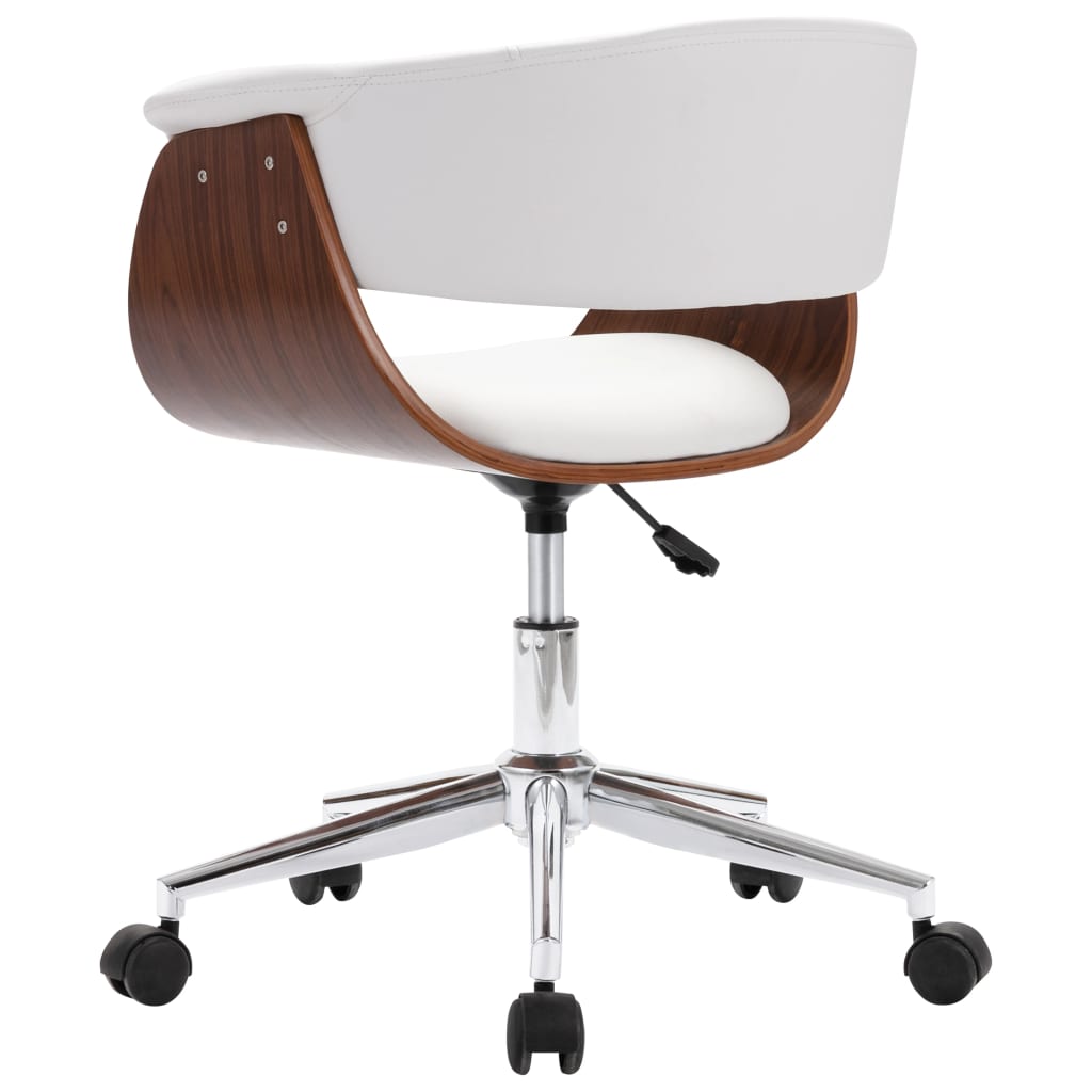 Eetkamerstoelen draaibaar 4 st kunstleer wit is nu te koop bij PeponiXL, paradijselijk wonen!