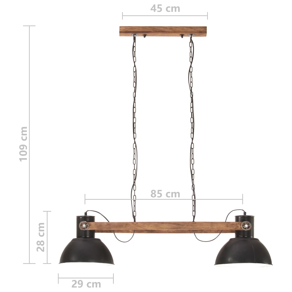 Hanglamp industrieel 25 W E27 109 cm zwart is nu te koop bij PeponiXL, paradijselijk wonen!