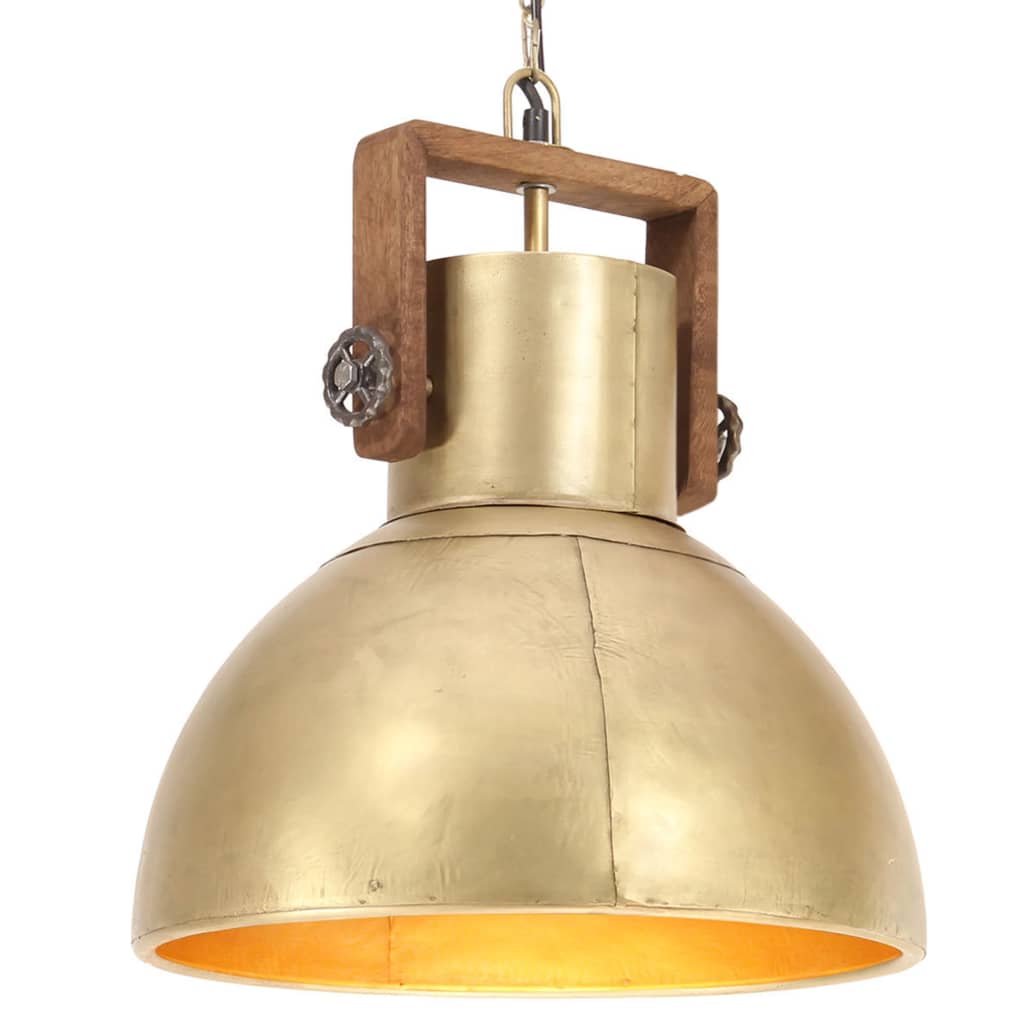 Hanglamp industrieel rond 25 W E27 40 cm messingkleurig is nu te koop bij PeponiXL, paradijselijk wonen!