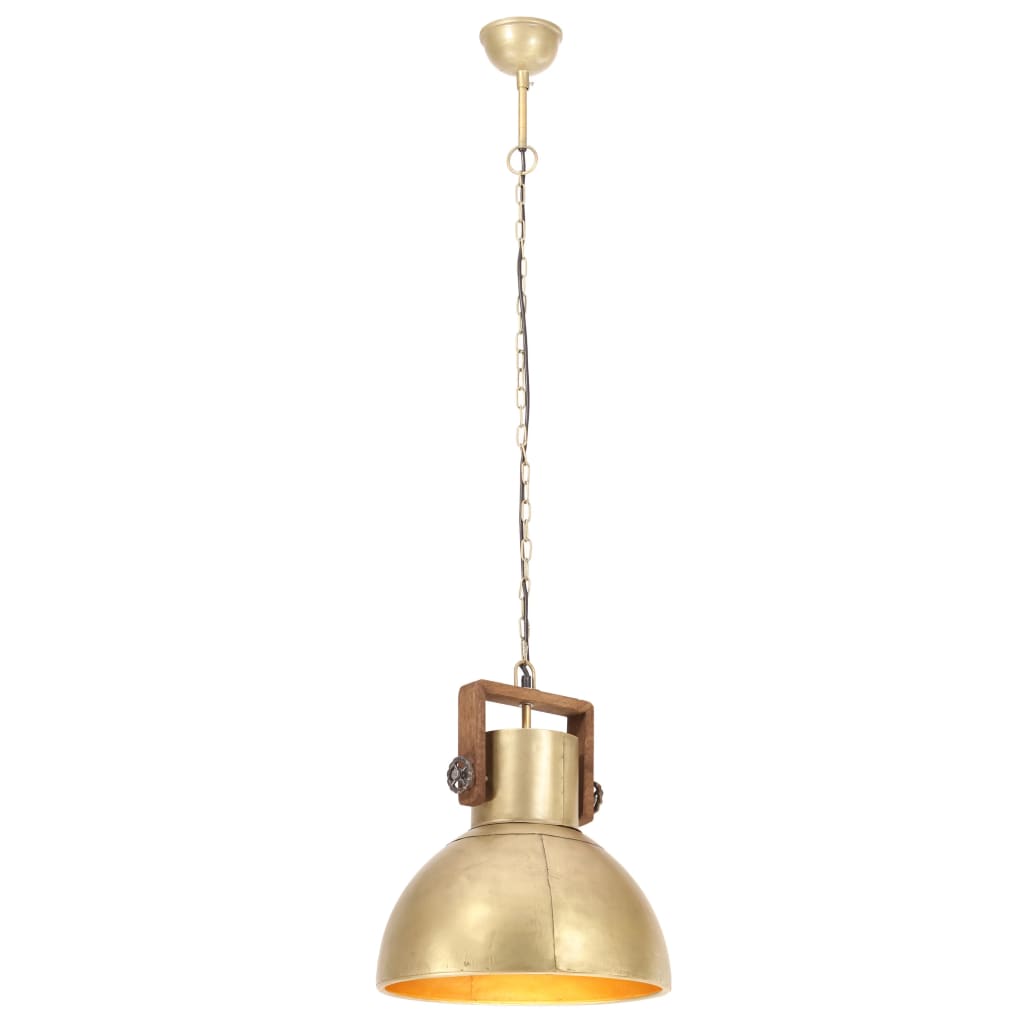 Hanglamp industrieel rond 25 W E27 40 cm messingkleurig is nu te koop bij PeponiXL, paradijselijk wonen!