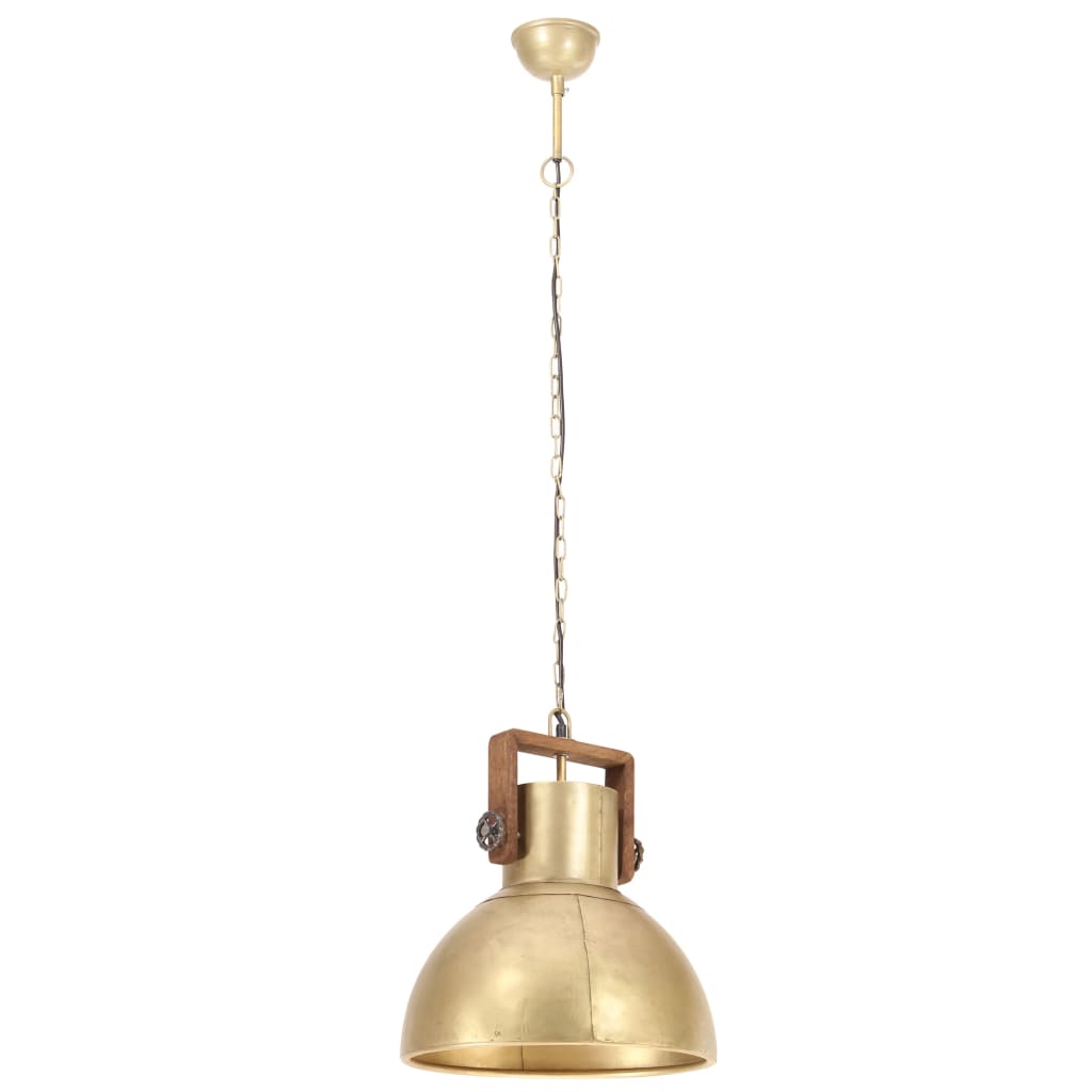 Hanglamp industrieel rond 25 W E27 40 cm messingkleurig is nu te koop bij PeponiXL, paradijselijk wonen!