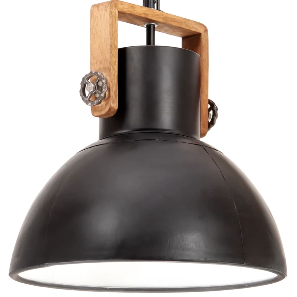 Hanglamp industrieel rond 25 W E27 40 cm zwart is nu te koop bij PeponiXL, paradijselijk wonen!