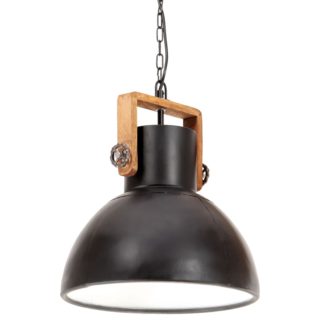 Hanglamp industrieel rond 25 W E27 40 cm zwart is nu te koop bij PeponiXL, paradijselijk wonen!