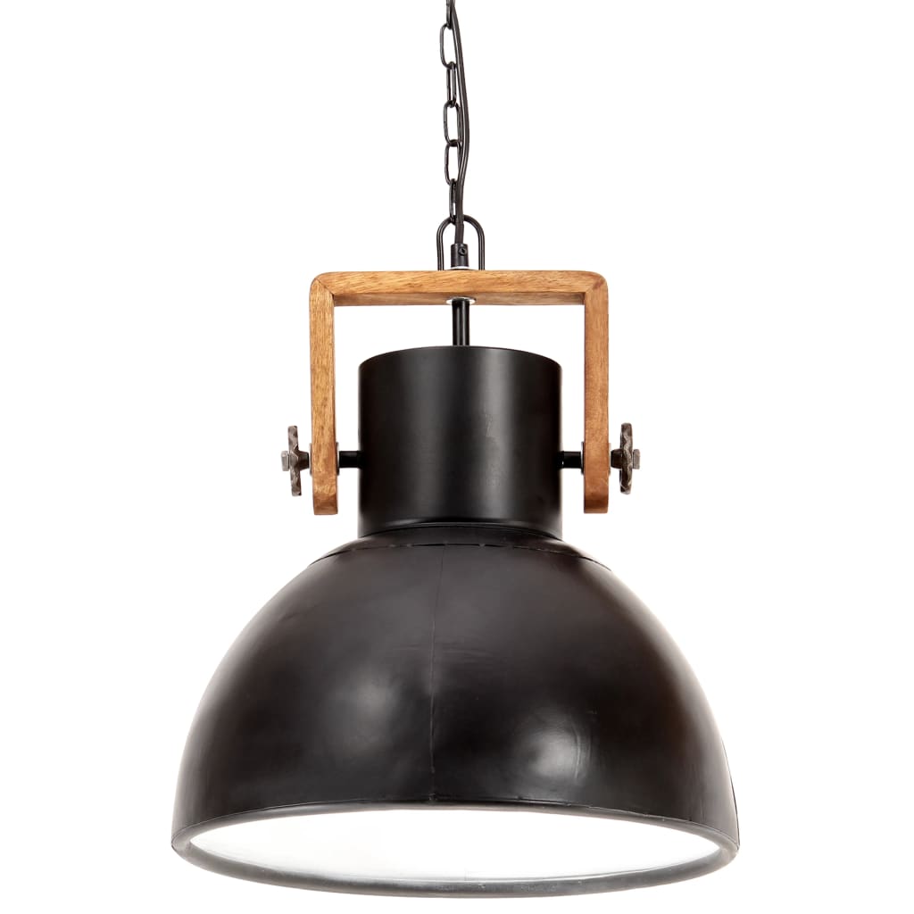 Hanglamp industrieel rond 25 W E27 40 cm zwart is nu te koop bij PeponiXL, paradijselijk wonen!